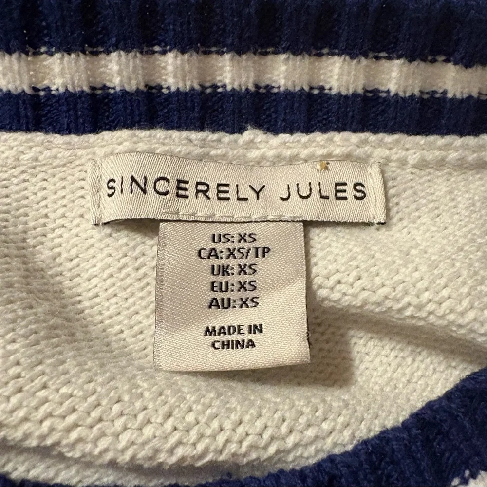 Sincerely Jules Pickleball Social Club Size XS Pullover Cropped Sweater‎ Preppy